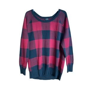 Torrid NWT red & black buffalo plaid sweater 1X